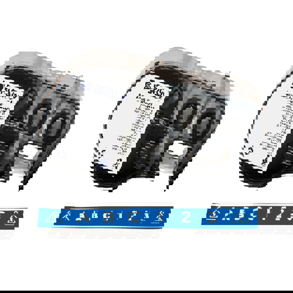 Labels, Ribbons & Tapes; Application: Label Printer Cartridge ; Type: Label Printer Cartridge ; Color Family: Blue ; Color: White on Blue ; For Use With: BMP41; BMP51; BMP53; M511 ; Material: Vinyl