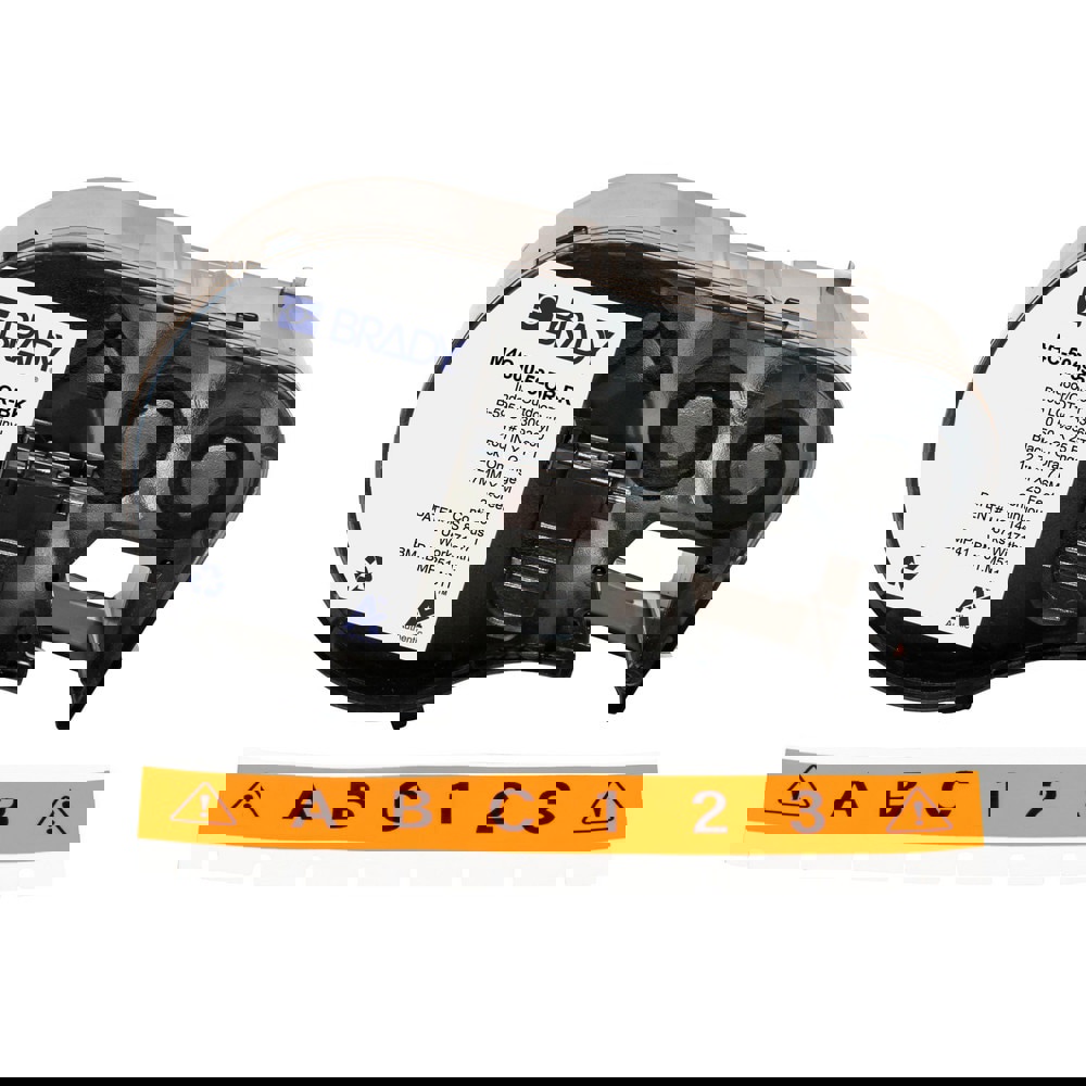 Labels, Ribbons & Tapes; Application: Label Printer Cartridge ; Type: Label Printer Cartridge ; Color Family: Orange ; Color: Black on Orange ; For Use With: BMP41; BMP51; BMP53; M511 ; Material: Vinyl