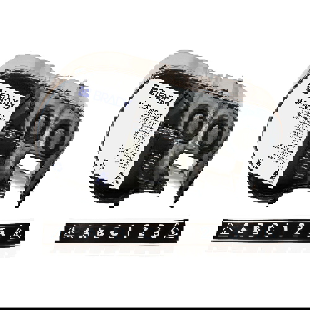 Labels, Ribbons & Tapes; Application: Label Printer Cartridge ; Type: Label Printer Cartridge ; Color Family: Black ; Color: White on Black ; For Use With: BMP41; BMP51; BMP53; M511 ; Material: Vinyl