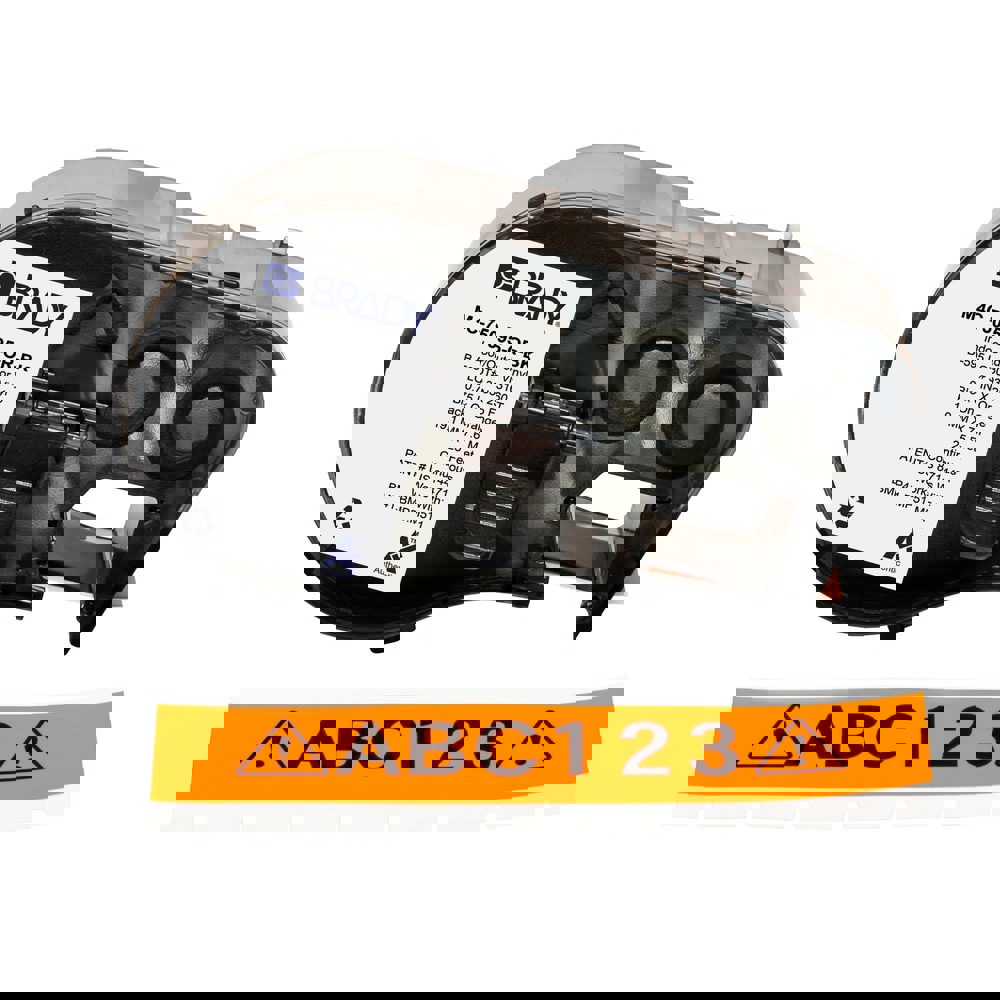 Labels, Ribbons & Tapes; Application: Label Printer Cartridge ; Type: Label Printer Cartridge ; Color Family: Orange ; Color: Black on Orange ; For Use With: BMP41; BMP51; BMP53; M511 ; Material: Vinyl