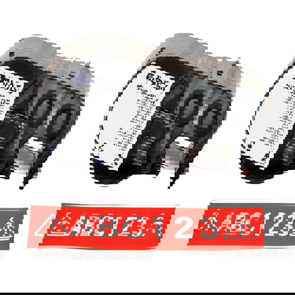 Labels, Ribbons & Tapes; Application: Label Printer Cartridge ; Type: Label Printer Cartridge ; Color Family: Red ; Color: White on Red ; For Use With: BMP41; BMP51; BMP53; M511 ; Width (Inch): 1