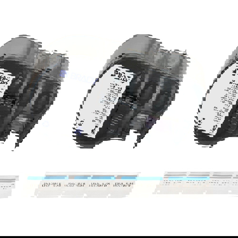 Labels, Ribbons & Tapes; Application: Label Printer Cartridge ; Type: Label Printer Cartridge ; Color Family: Blue ; Color: Black on Blue, White ; Number Of Labels Per Roll: 180 ; For Use With: BMP51; BMP53; M511