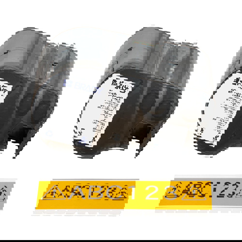 Labels, Ribbons & Tapes; Application: Label Printer Cartridge ; Type: Label Printer Cartridge ; Color Family: Yellow ; Color: Black on Yellow ; For Use With: BMP51; BMP53; M511 ; Width (Inch): 1