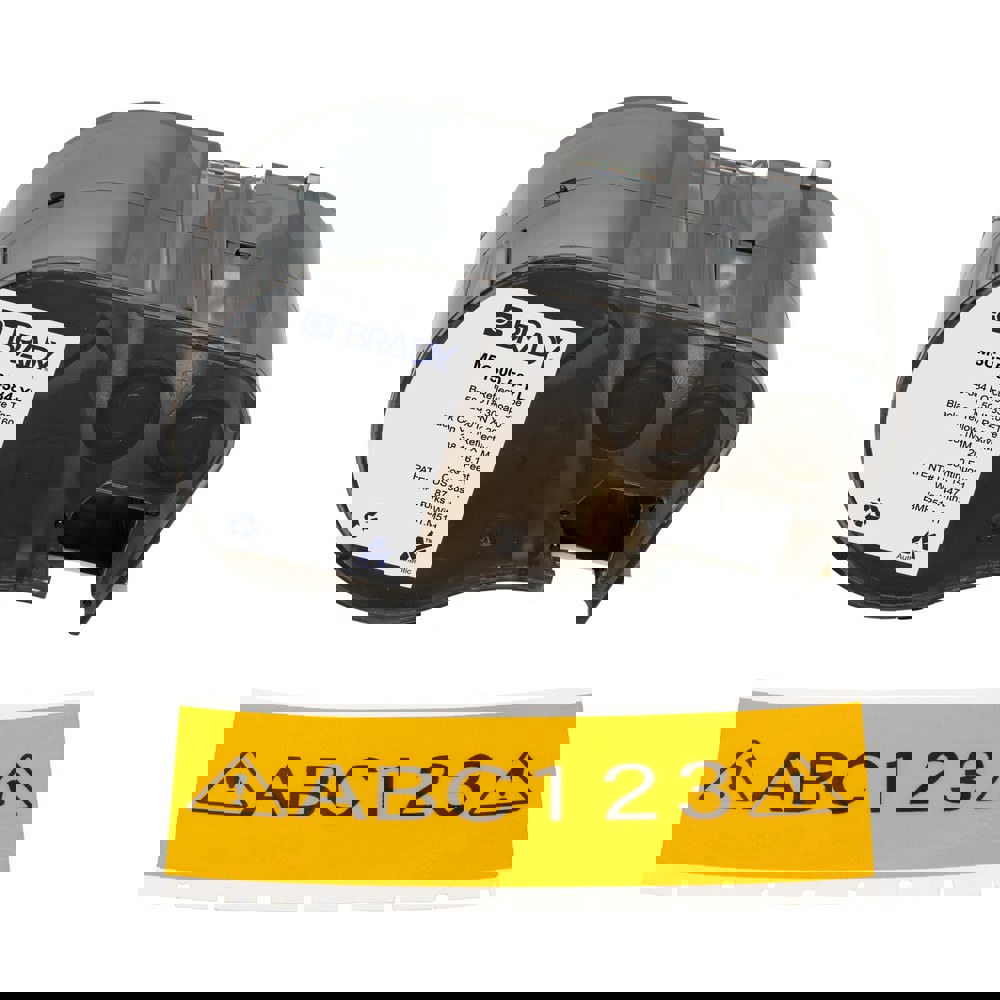 Labels, Ribbons & Tapes; Application: Label Printer Cartridge ; Type: Label Printer Cartridge ; Color Family: Yellow ; Color: Black on Yellow ; For Use With: BMP51; BMP53; M511 ; Material: Plastic