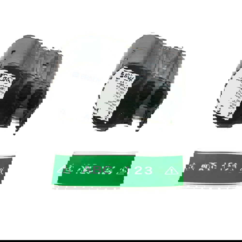 Labels, Ribbons & Tapes; Application: Label Printer Cartridge ; Type: Label Printer Cartridge ; Color Family: Green ; Color: White on Green ; For Use With: BMP51; BMP53; M511 ; Material: Vinyl