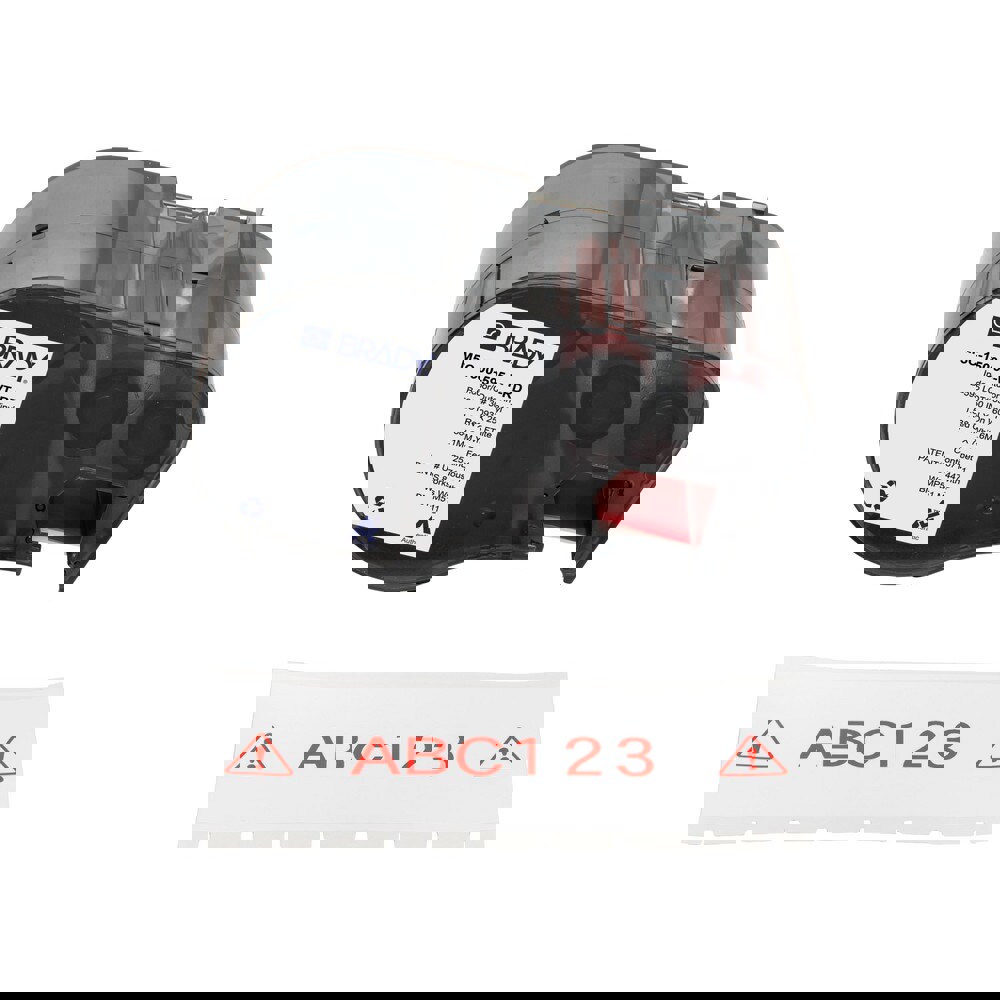 Labels, Ribbons & Tapes; Application: Label Printer Cartridge ; Type: Label Printer Cartridge ; Color Family: White ; Color: Red on White ; For Use With: BMP51; BMP53; M511 ; Material: Vinyl