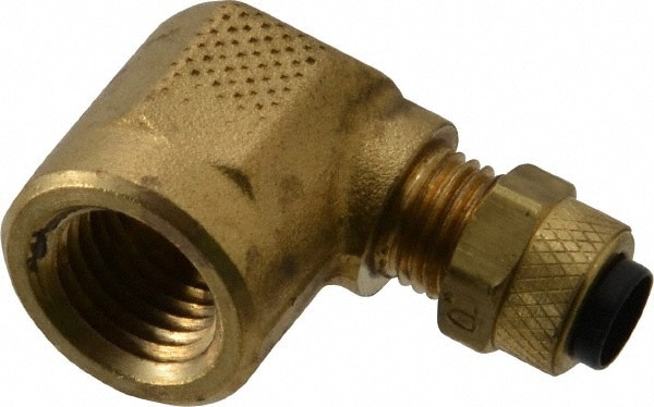 Compression Tube Female Elbow: 1/4-18