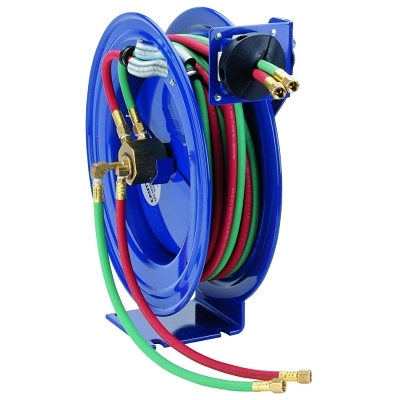 SPRING REWIND HOSE FOR OXY-ACETYLENE 1/4