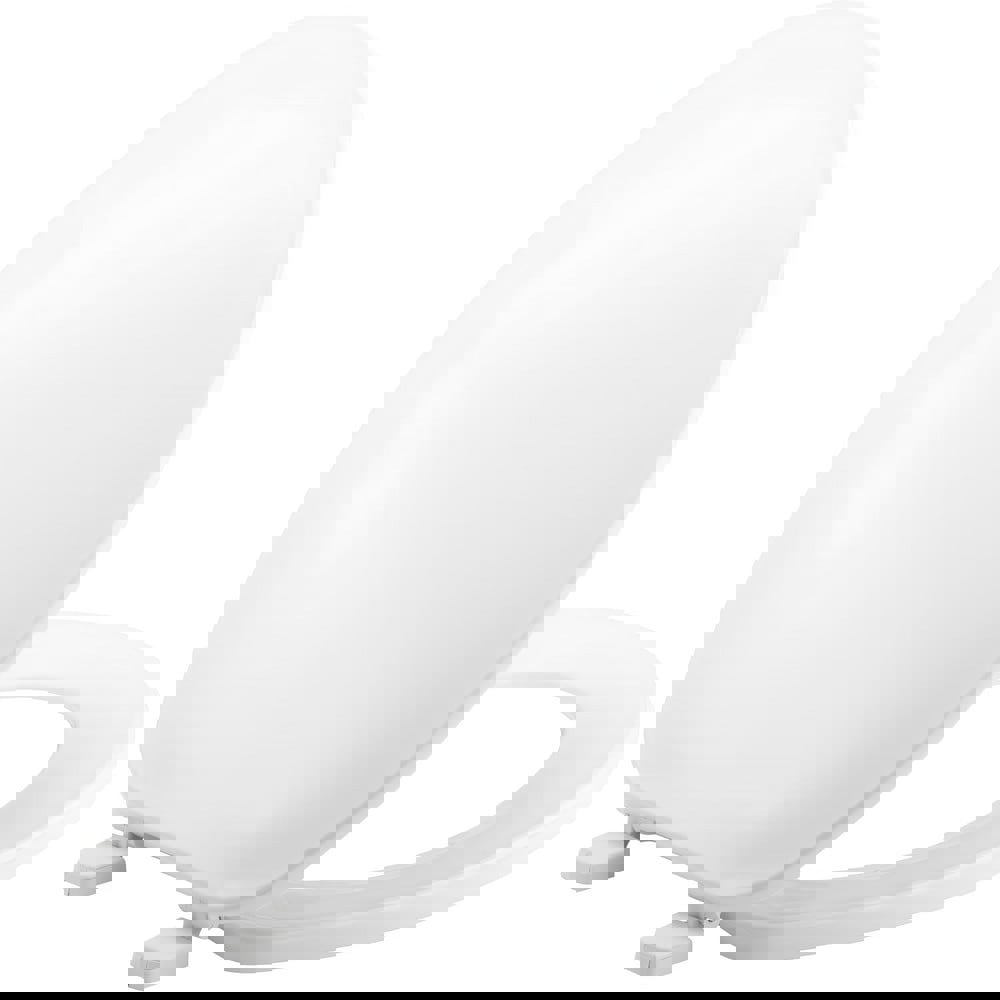 Toilet Seats; Type: Standard; Closed ; Style: Elongated ; Material: Plastic ; Color: White ; Outside Width: 14.125in (Inch); Inside Width: 8.2500in (Inch)