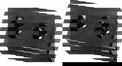 Strap Clamp Pads; Material: Plastic ; Thread Size: #5-40 ; Overall Length (Inch): 5/8 ; Thickness (Inch): 1/8 ; Hole Center to End (Inch): 9/64 ; Distance Between Mount Holes (Fractional Inch): 11/32