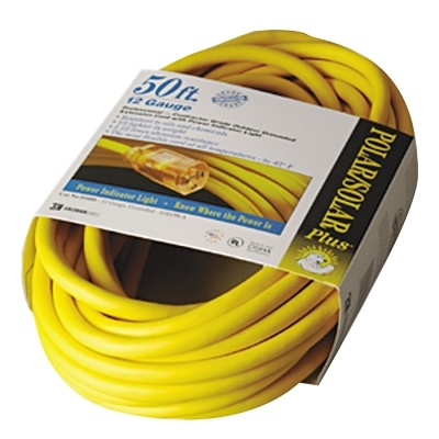 50' YEL POLAR/SOLAR PLUSEXT. CORD 12/3 S