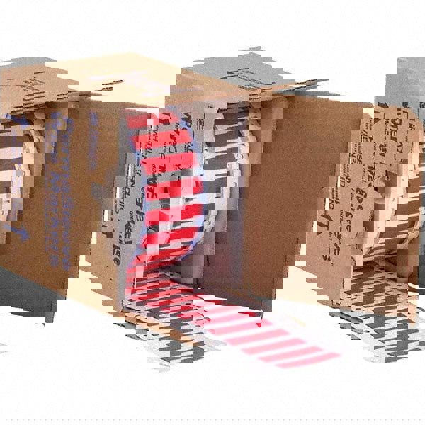 Label Maker Label: Red, Polyolefin, 500 per Roll