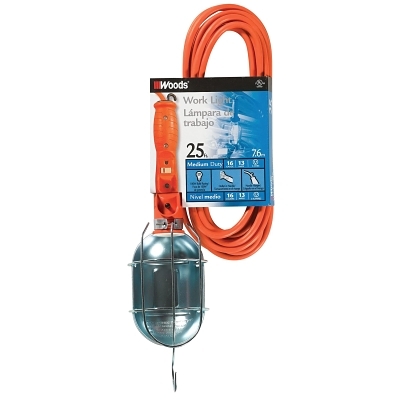 25' ORANGE TROUBLE LIGHT/METAL GUARD 1