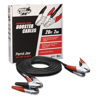 20' 2 GA. 500 AMP BLACKBOOSTER CABLES W/ H