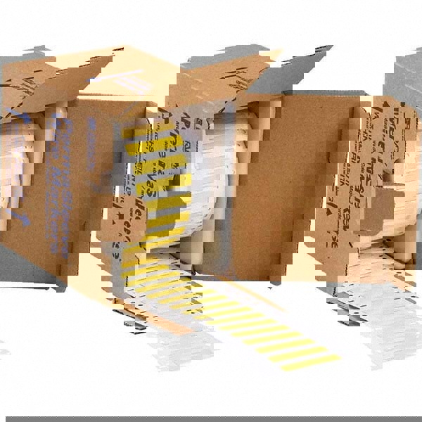 Label Maker Label: Yellow, Polyolefin, 500 per Roll