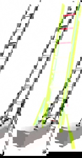 16' High, Type IAA Rating, Fiberglass Extension Ladder