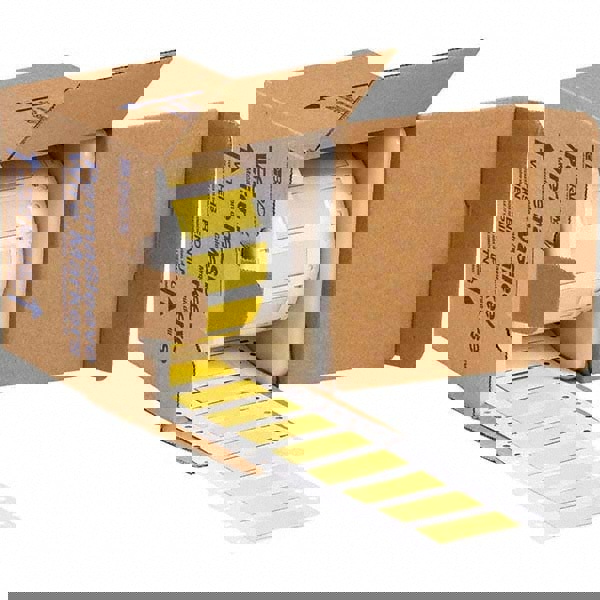 Label Maker Label: Yellow, Polyolefin, 250 per Roll