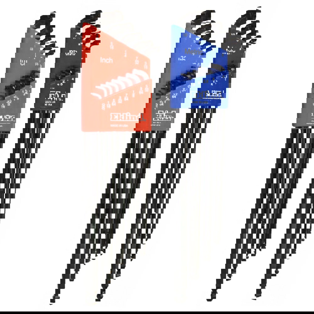 Hex Key Sets; Tool Type: Double Ball Hex (allen) Key Set ; Handle Type: Long Arm ; Hex Size Range (Inch): 0.05 - 3/8 ; Hex Size Range (mm): 1.5 - 10 ; Container Type: Caddy ; Material: Alloy Steel