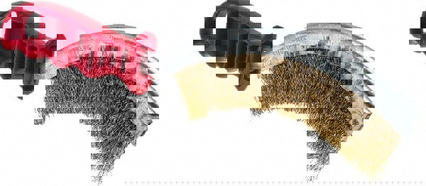 Scratch Brush, Brass-Coated Steel