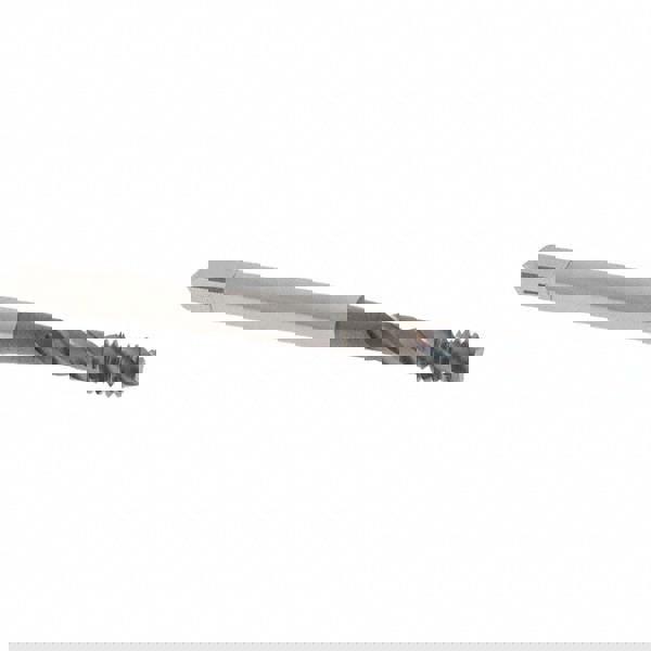 Spiral Flute Tap: #8-32 UNC, 3 Flutes, Modified Bottoming, 3B Class of Fit, Vanadium High Speed Steel, TICN Coated