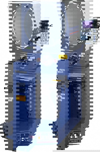 PH-3515 Hortizontal Profile Projector, 10x Magnification, with QM Data200 Processing Unit, Arm-Mount Type