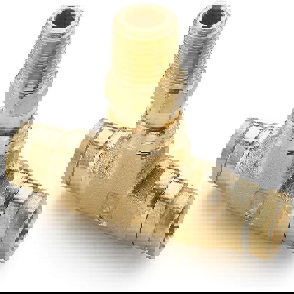 Push-To-Connect Tube to Male & Tube to Male NPT Tube Fitting: Swivel Male Branch Tee, 1/8