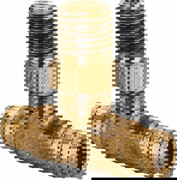 Push-To-Connect Tube to Male & Tube to Male NPT Tube Fitting: Swivel Male Branch Tee, 1/4