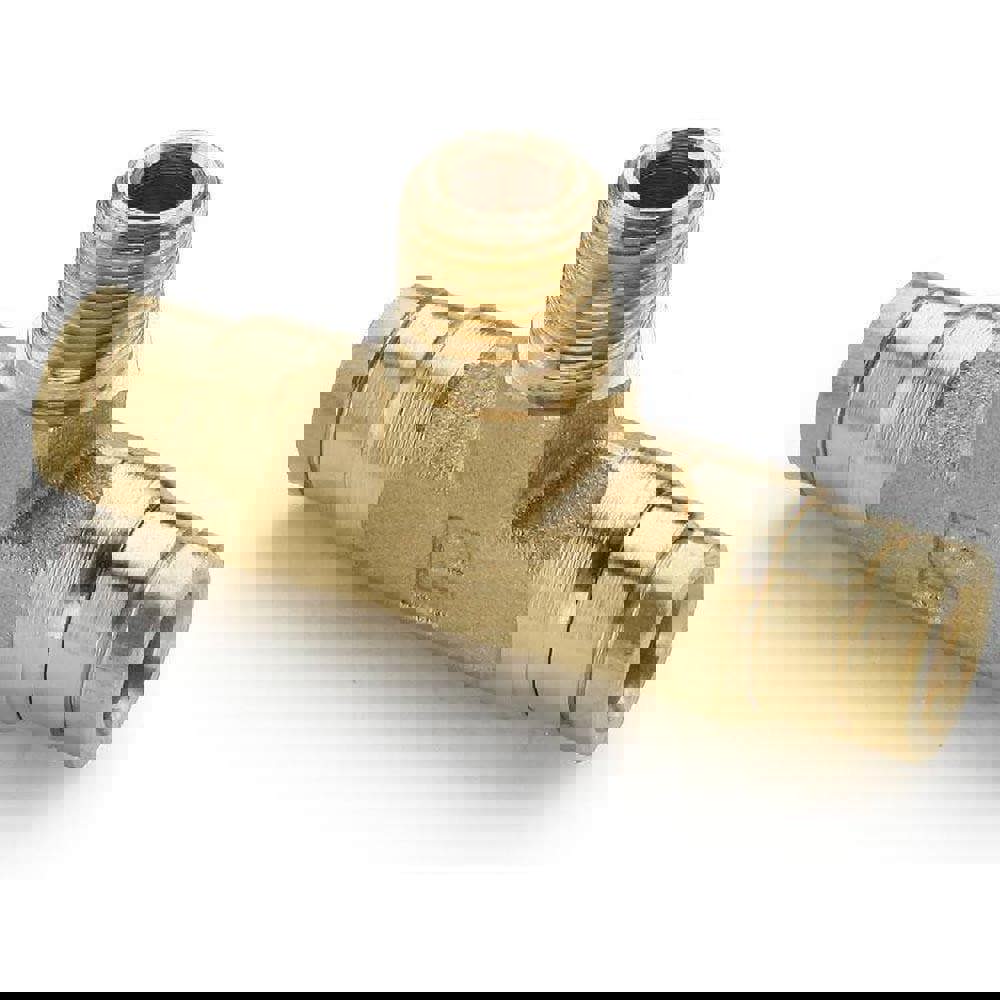 Push-To-Connect Tube to Male & Tube to Male NPT Tube Fitting: Rigid Male Branch Tee, 1/2