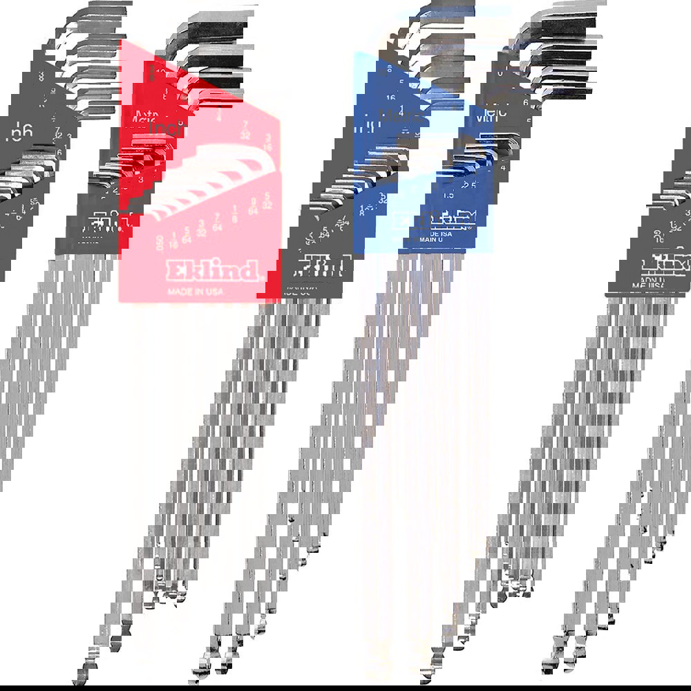 Hex Key Sets; Tool Type: Hex-L Key ; Handle Type: L-Handle ; Hex Size Range (Inch): 0.05 - 3/8 ; Hex Size Range (mm): 1.5 - 10 ; UNSPSC Code: 27111710