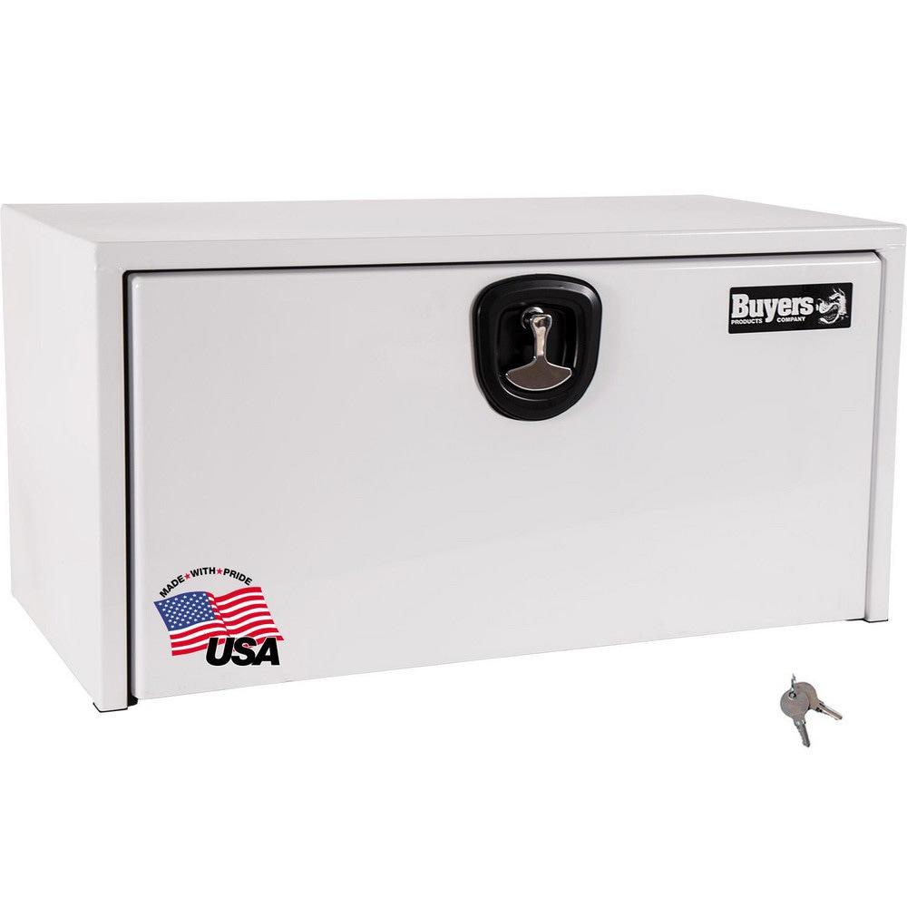 Truck Tool Storage Units; Type: Underbody Box ; For Use With: Trucks ; Storage Capacity (Cu. Ft.): 6.71 ; Color: Gloss White ; Material: Carbon Steel ; Locking Mechanism: Latch