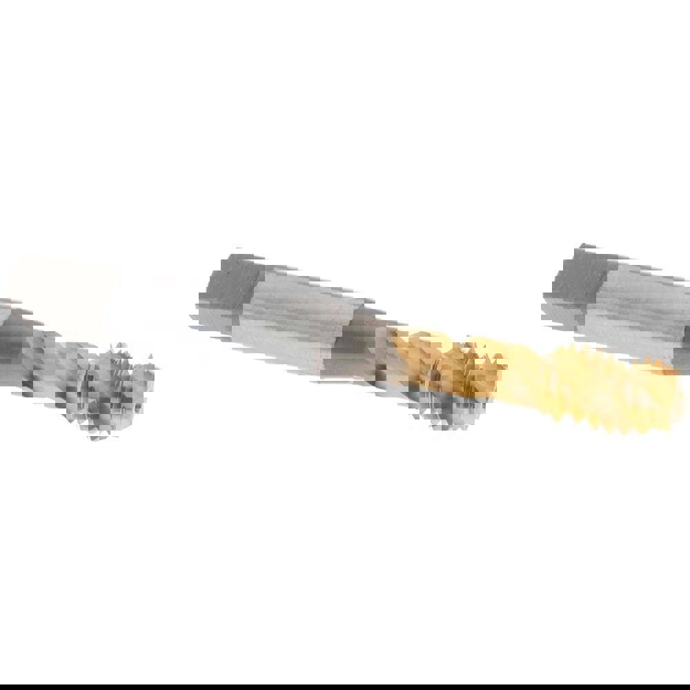 Spiral Flute Tap: 5/16-18 UNC, 3 Flutes, Modified Bottoming, 3B Class of Fit, Vanadium High Speed Steel, TIN Coated