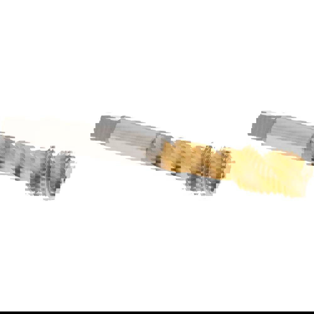 Spiral Flute Tap: 7/16-20 UNF, 3 Flutes, Modified Bottoming, 3B Class of Fit, Vanadium High Speed Steel, TIN Coated