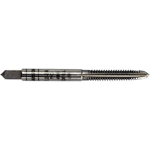 Straight Flute Tap: M8x1 Metric Fine, 4 Flute, Plug Chamfer, 2B Class of Fit, Carbon Steel, Bright/Uncoated Finish