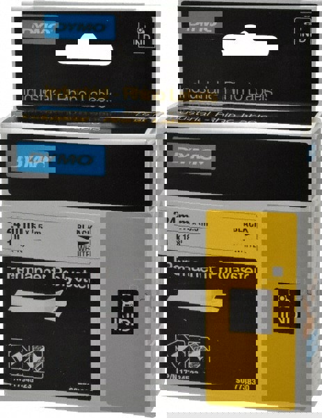 Label Maker Label: White, Permanent Polyester Tape, 216