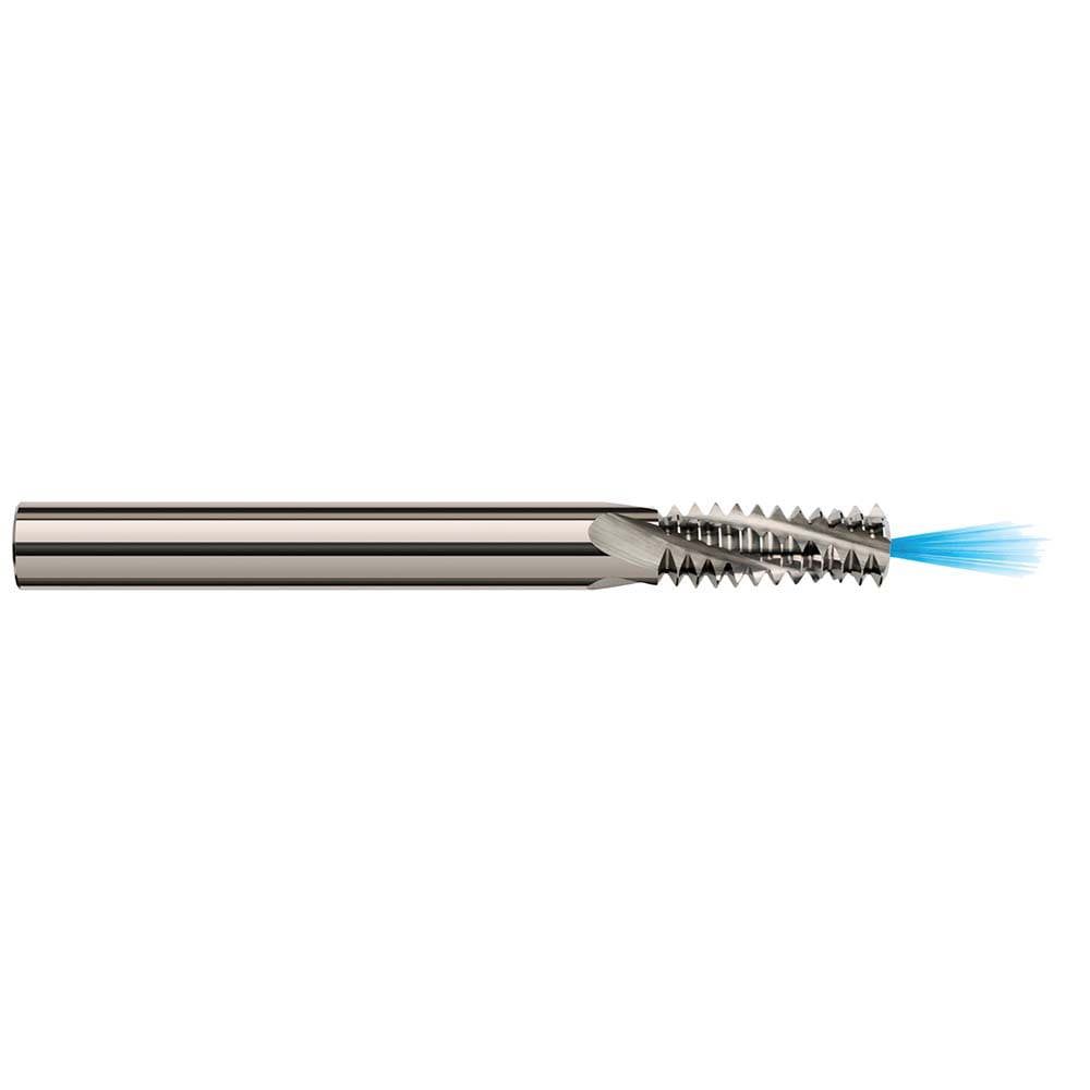 Helical Flute Thread Mill: 1/4-28, Internal/External, 3 Flute, 3/16