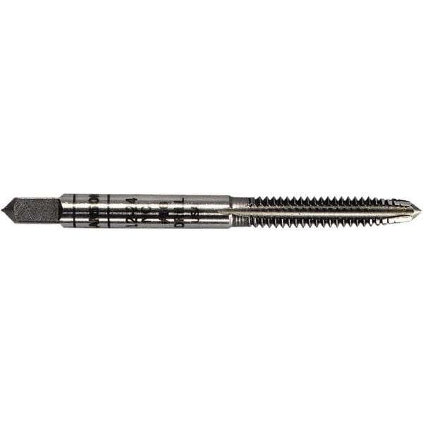 Straight Flute Tap: M9x1 Metric Fine, 4 Flute, Plug Chamfer, 2B Class of Fit, Carbon Steel, Bright/Uncoated Finish