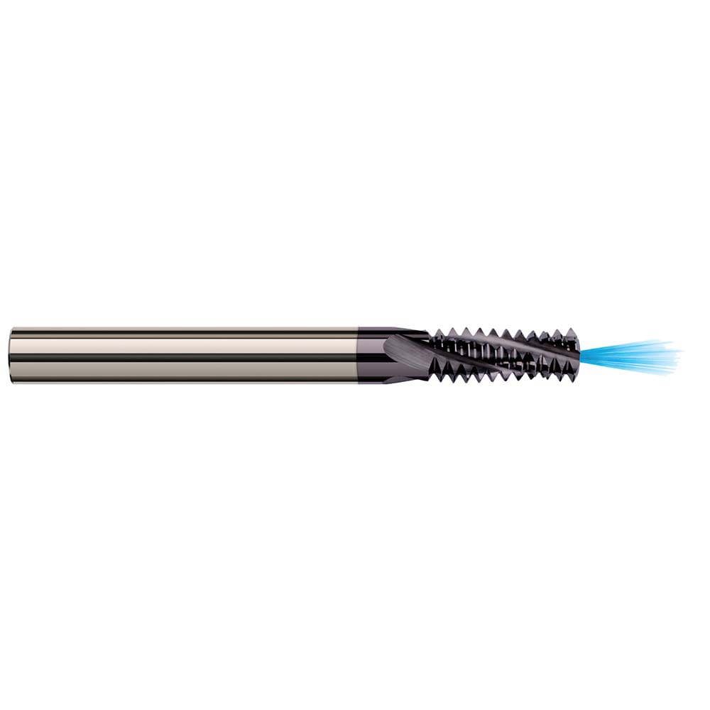 Helical Flute Thread Mill: 7/16-20, Internal/External, 4 Flute, 3/8