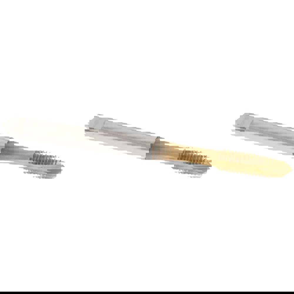 Spiral Point Tap: #10-32 UNF, 3 Flutes, Plug, 2B Class of Fit, Vanadium High Speed Steel, TiN Coated