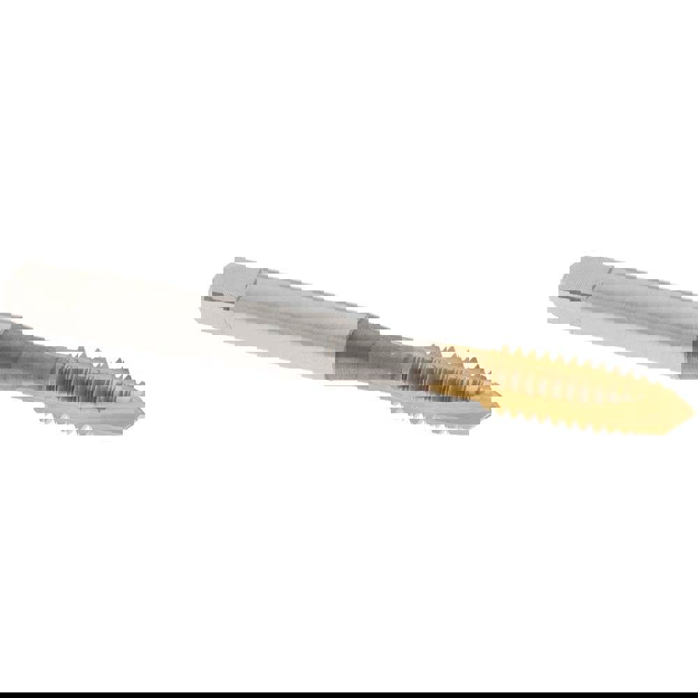 Spiral Point Tap: 1/4-20 UNC, 3 Flutes, Plug, 3B Class of Fit, Vanadium High Speed Steel, TiN Coated