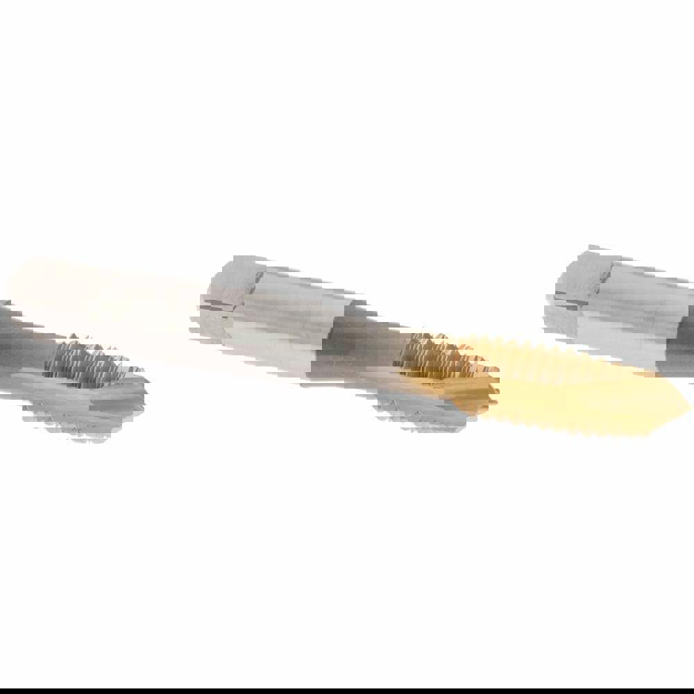 Spiral Point Tap: 3/8-16 UNC, 3 Flutes, Plug, 3B Class of Fit, Vanadium High Speed Steel, TiN Coated