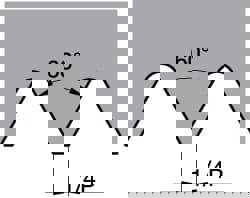 Laydown Threading Insert: LT16NR20UN KC5025, Solid Carbide