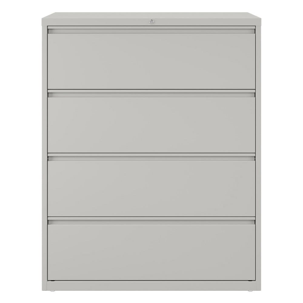 Horizontal: 4 Drawers, Steel, Light Gray