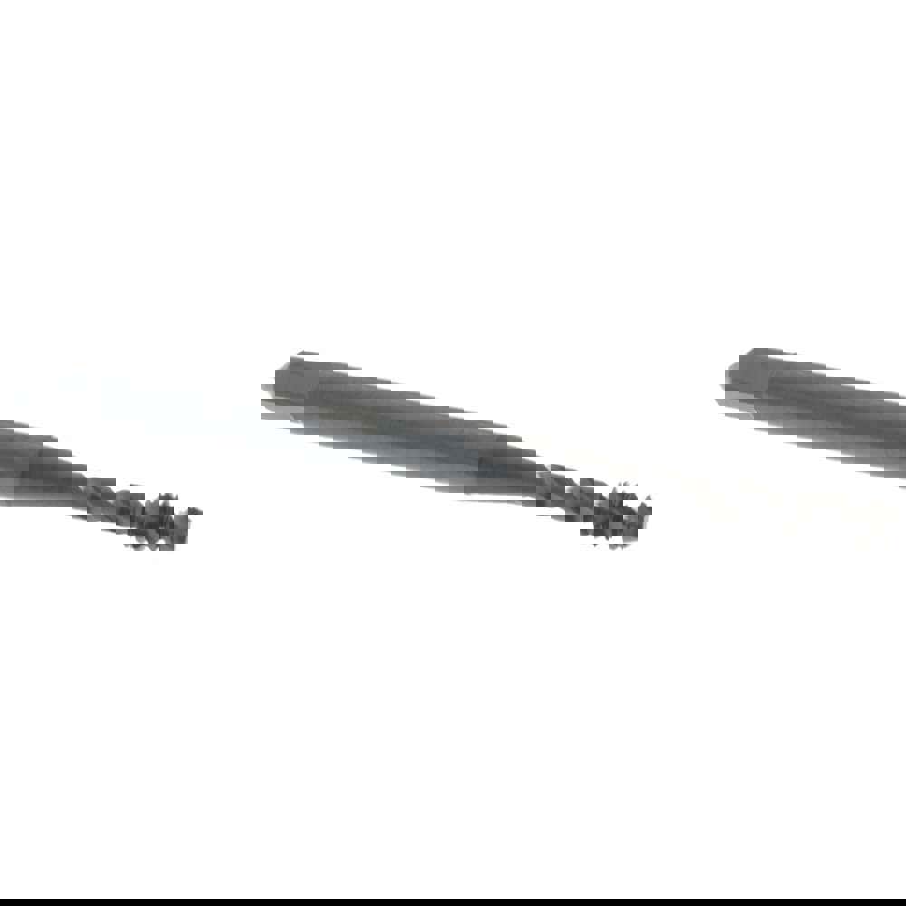 Spiral Flute Tap: #4-40 UNC, 2 Flutes, Modified Bottoming, Vanadium High Speed Steel, Oxide Coated