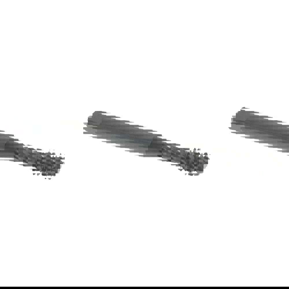 Spiral Flute Tap: #10-24 UNC, 3 Flutes, Bottoming, 2B Class of Fit, Vanadium High Speed Steel, Oxide Coated