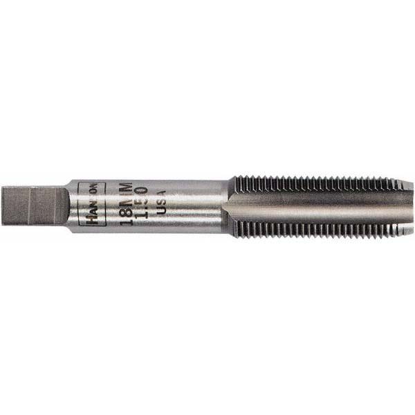 Straight Flute Tap: M14x1.25 Metric, 4 Flute, Plug Chamfer, 2B Class of Fit, Carbon Steel, Bright/Uncoated Finish