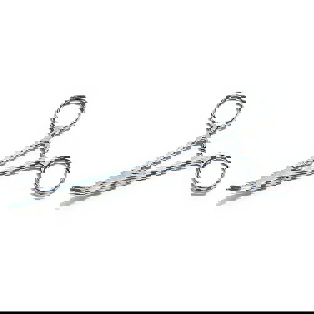 Scissors, Forceps & Tweezers; Product Type: Forceps ; Overall Length: 5.50 ; Blade Material: Stainless Steel ; Handle Material: Stainless Steel ; Tip Shape: Round ; Blade Style: Curved