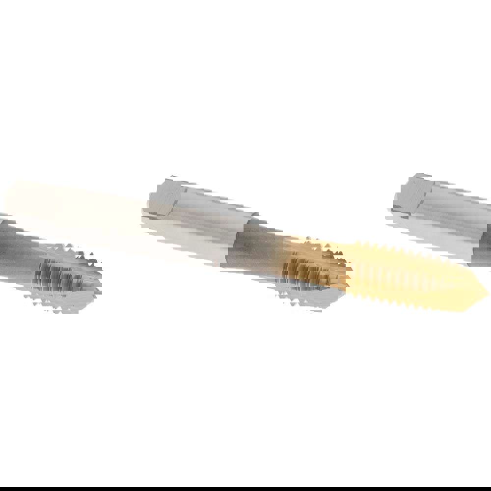 Spiral Point Tap: M8x1.25 Metric Coarse, 3 Flutes, Plug, 6H Class of Fit, Vanadium High Speed Steel, TiN Coated