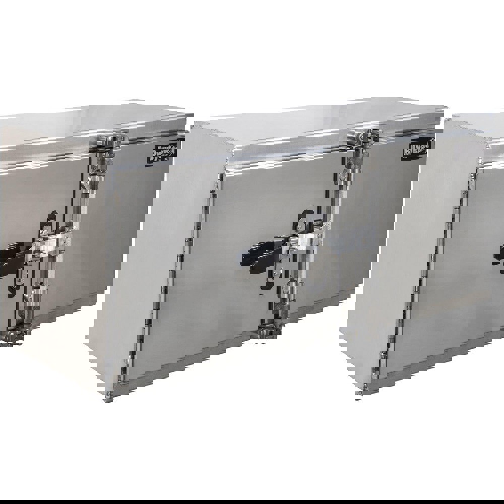 Truck Tool Storage Units; Type: Underbody Box ; For Use With: Carrying Tools; Flat-Bed, Platform, Step-Deck Trailers; Dump Truck Bodies; Medium & Heavy-Duty Trucks; Trailer Upfitters ; Storage Capacity (Cu. Ft.): 9 ; Color: Silver; Stainless Steel