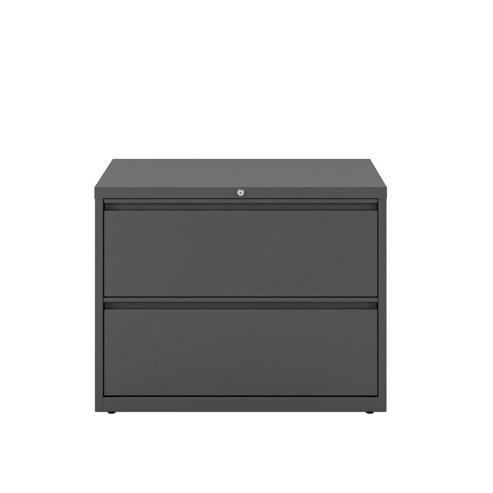 Horizontal: 2 Drawers, Steel, Charcoal