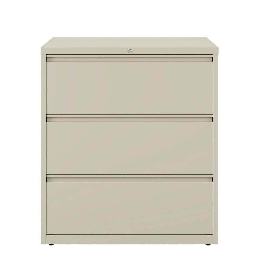 Horizontal: 3 Drawers, Steel, Putty